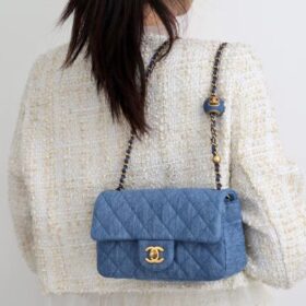 Chanel Flap Bag Pearl Crush Denim