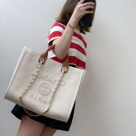 Chanel Large Shopping Bag Ecru & Beige