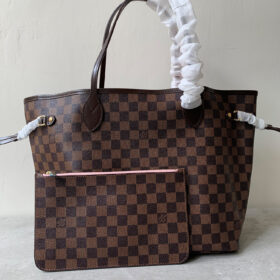 (Ready) Louis Vuitton Neverful MM Damier Rose Ballerine