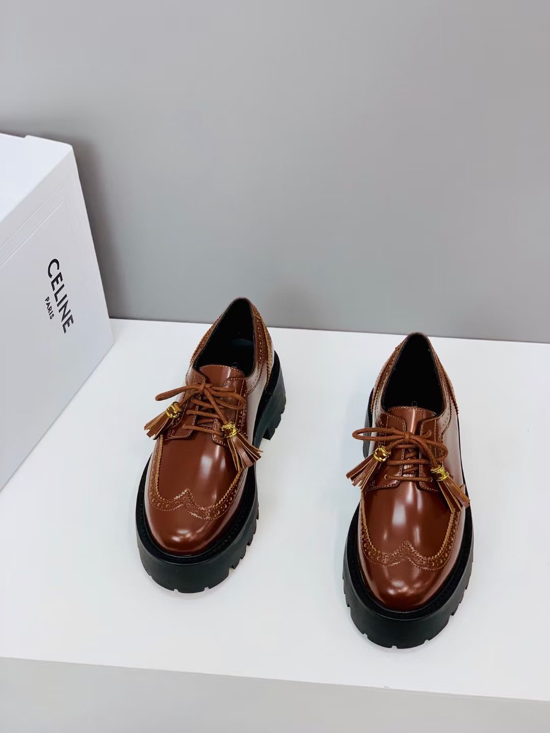 Celine Bulky Brogue Derby Loafers Puro Bag