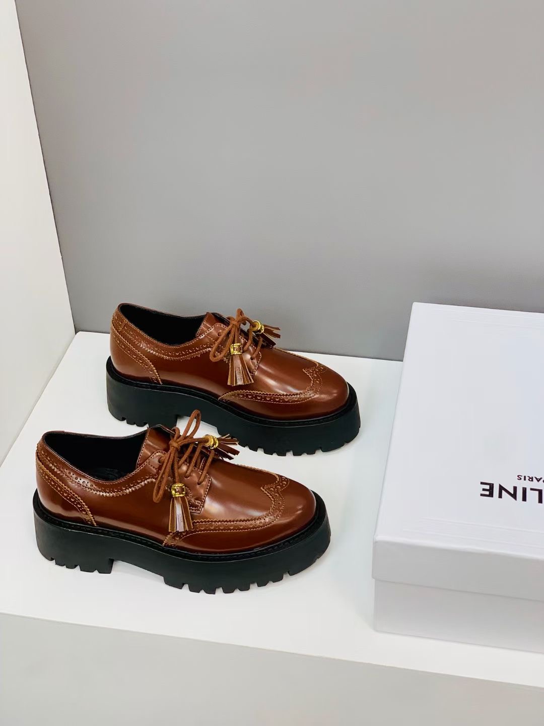 Celine Bulky Brogue Derby Loafers Puro Bag