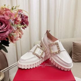 RV Viv’ Go-Thick Strass Buckle Loafers in Patent Leather