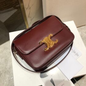 Celine Teen Triomphe Bag In Shiny Calfskin