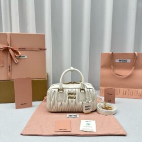Miu Miu Arcadie Matelassé Nappa Leather Bag
