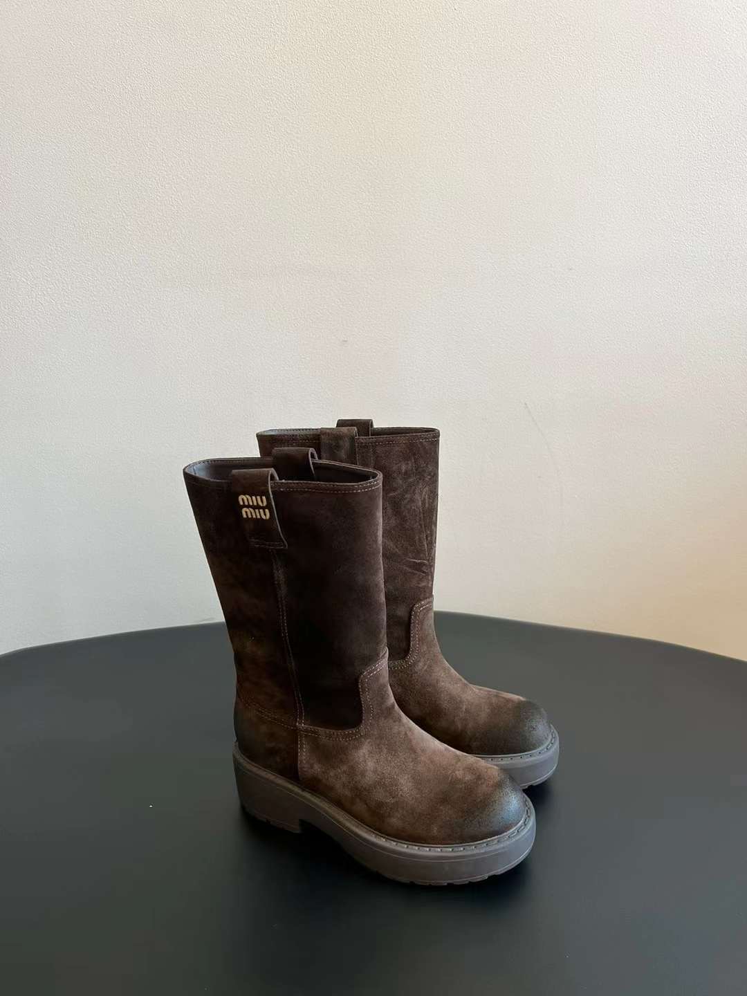 Miu Miu Suede Boots Kaia Brand