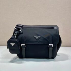 Prada Re-Nylon and Leather Shoulder Bag