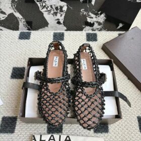 Alaia Ballet Flats Braided Lambskin