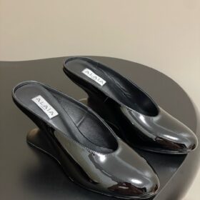 Alaia Curve Wedge Mules