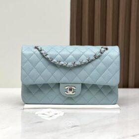 Chanel Classic Double Flap Medium Caviar Light Blue
