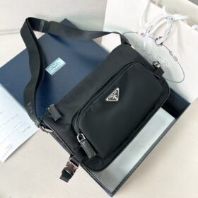 Prada Medium Re-Nylon and Saffiano Leather Shoulder bag