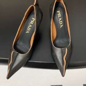 Prada Antiqued Leather Pumps